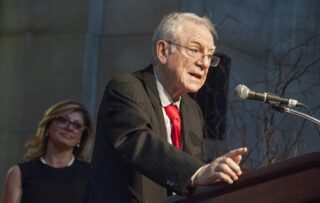 Maria Bartiroma and Herbert Pardes